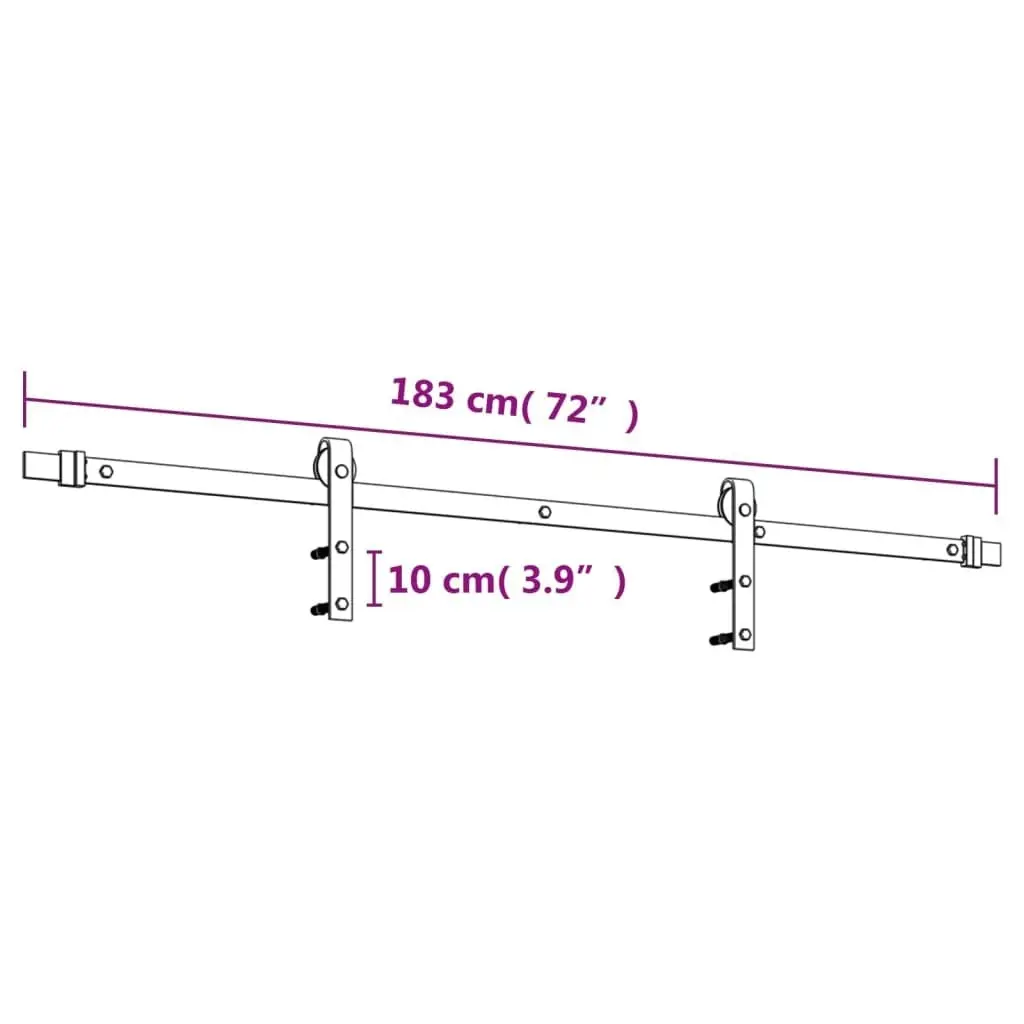 Sliding Door with Hardware Set 70x210 cm Solid Wood Pine 3202969