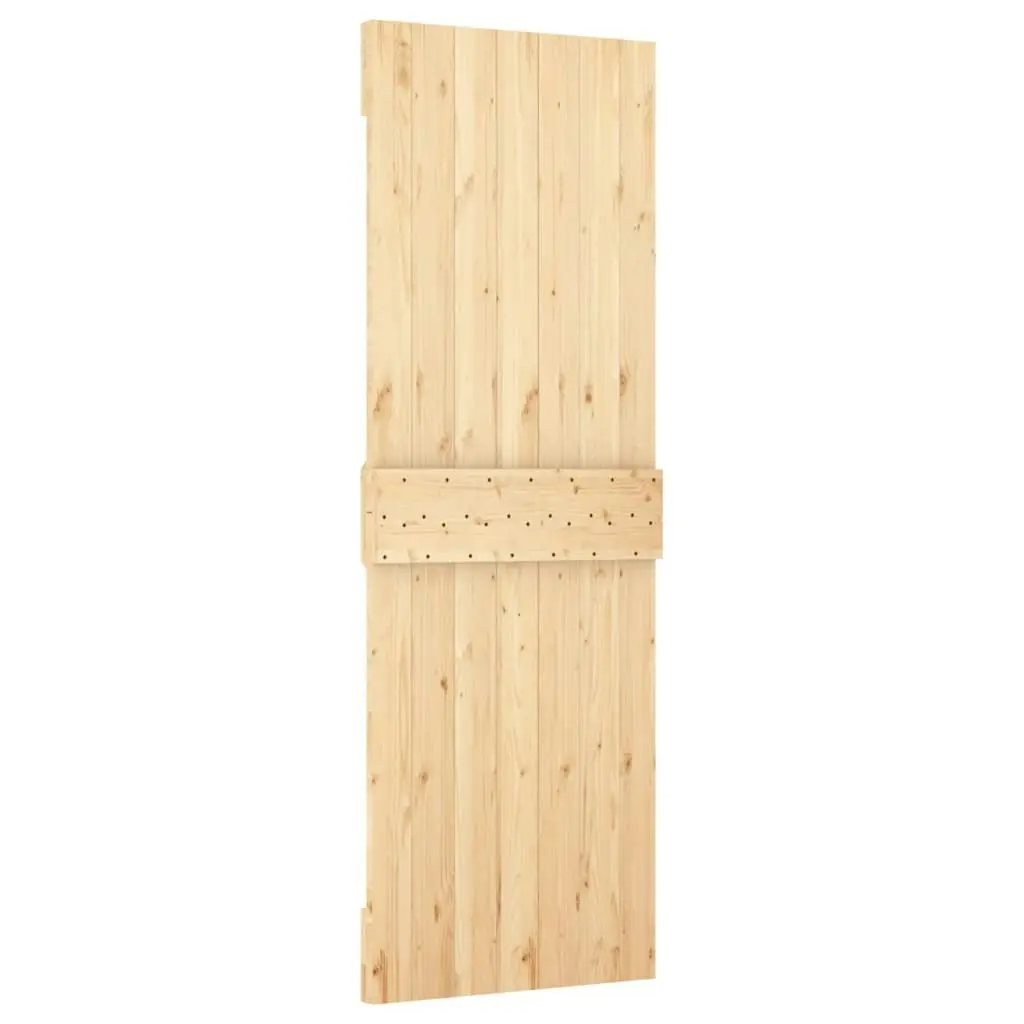 Sliding Door with Hardware Set 70x210 cm Solid Wood Pine 3202969