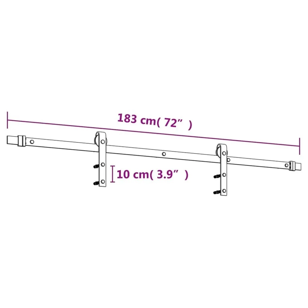 Sliding Door with Hardware Set 70x210 cm Solid Wood Pine 3202975