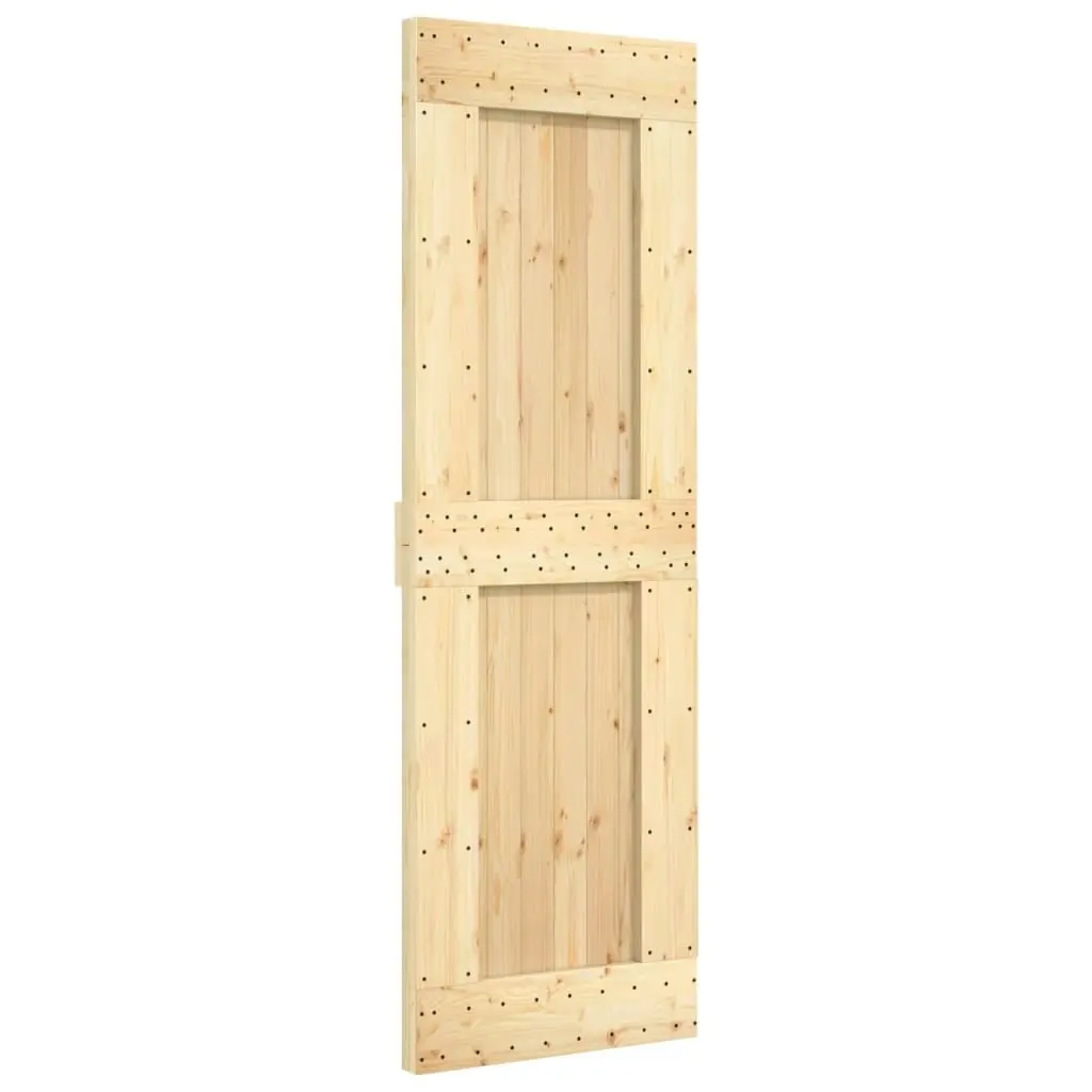 Sliding Door with Hardware Set 70x210 cm Solid Wood Pine 3202975