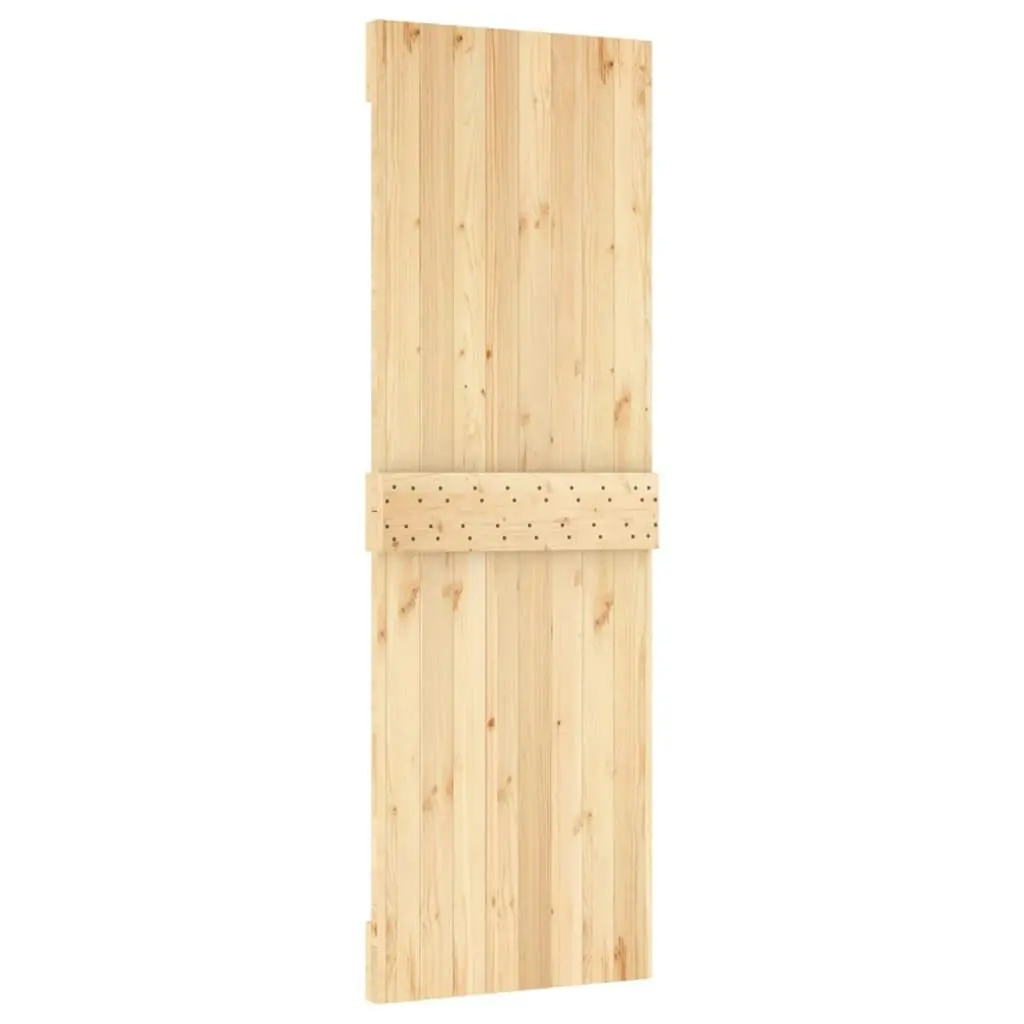 Sliding Door with Hardware Set 70x210 cm Solid Wood Pine 3203046