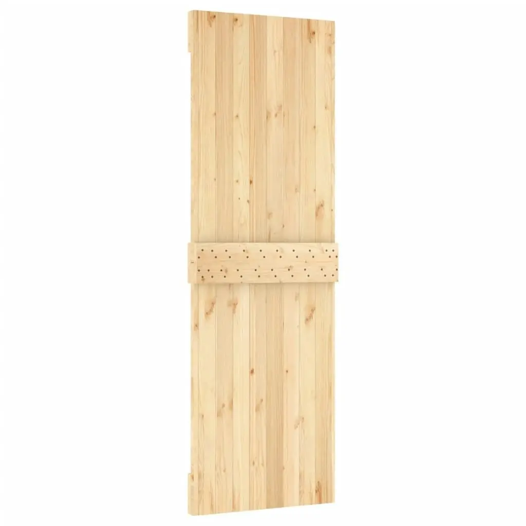 Sliding Door with Hardware Set 70x210 cm Solid Wood Pine 3203026