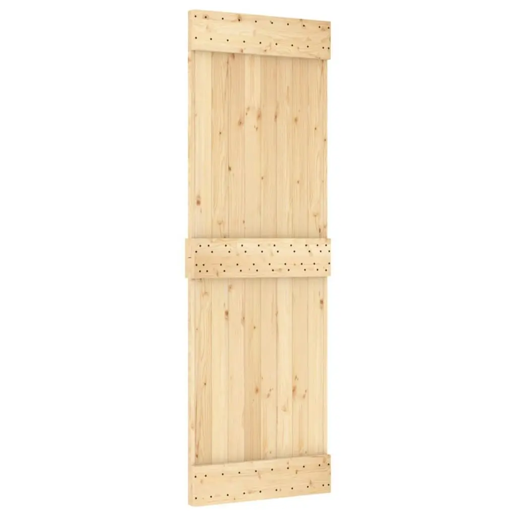 Sliding Door with Hardware Set 70x210 cm Solid Wood Pine 3203026