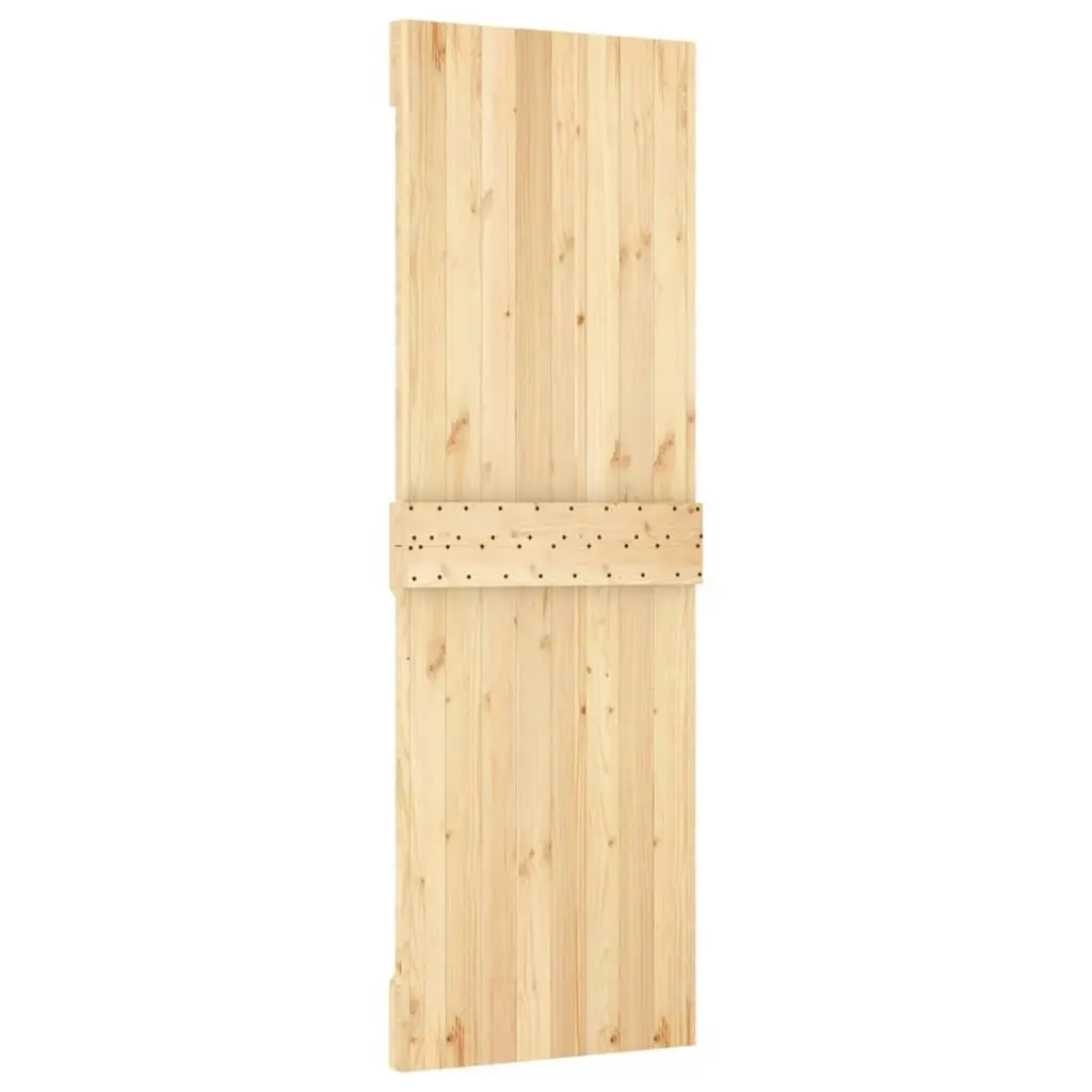 Sliding Door with Hardware Set 70x210 cm Solid Wood Pine 3203076