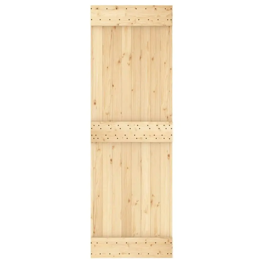 Sliding Door with Hardware Set 70x210 cm Solid Wood Pine 3203086