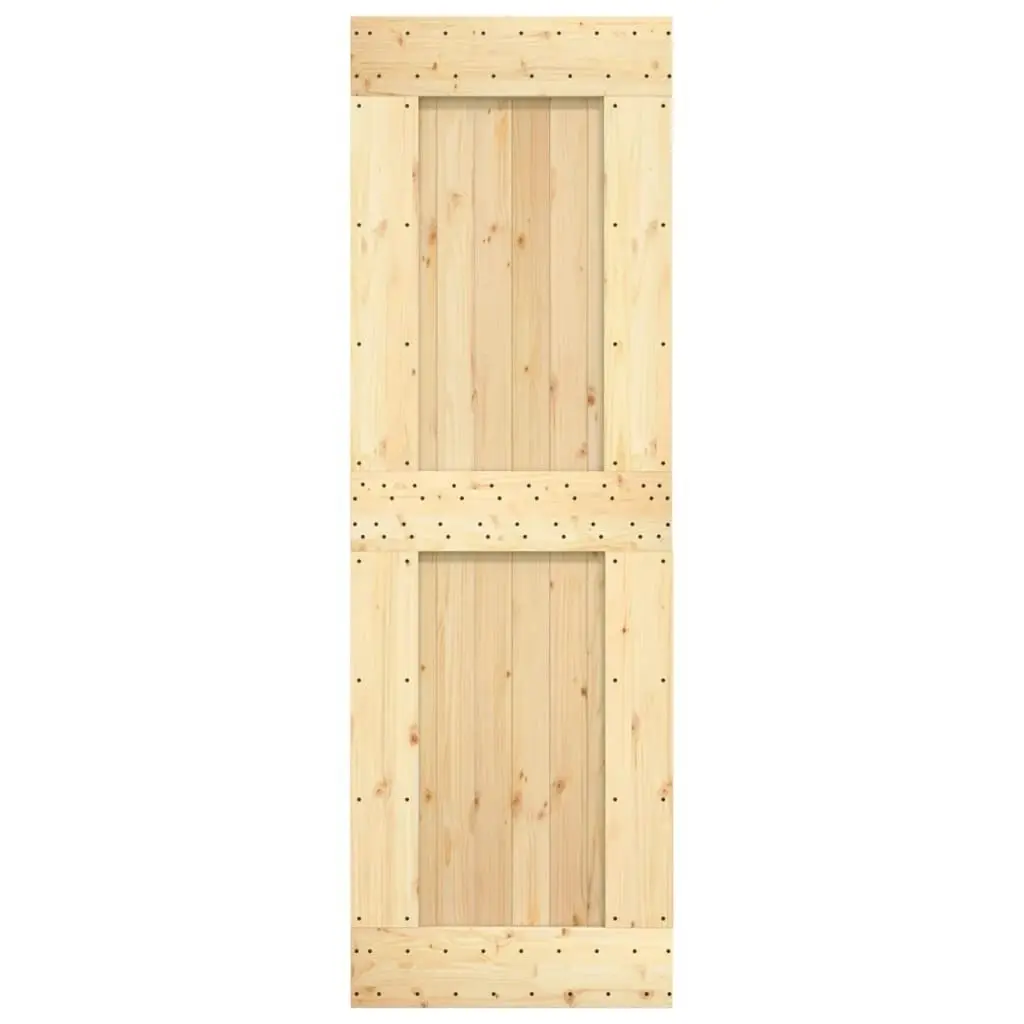 Sliding Door with Hardware Set 70x210 cm Solid Wood Pine 3203090