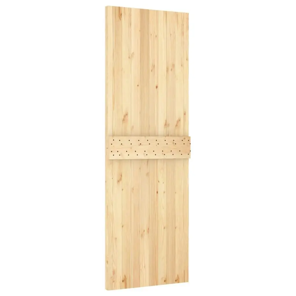 Sliding Door with Hardware Set 70x210 cm Solid Wood Pine 3203090