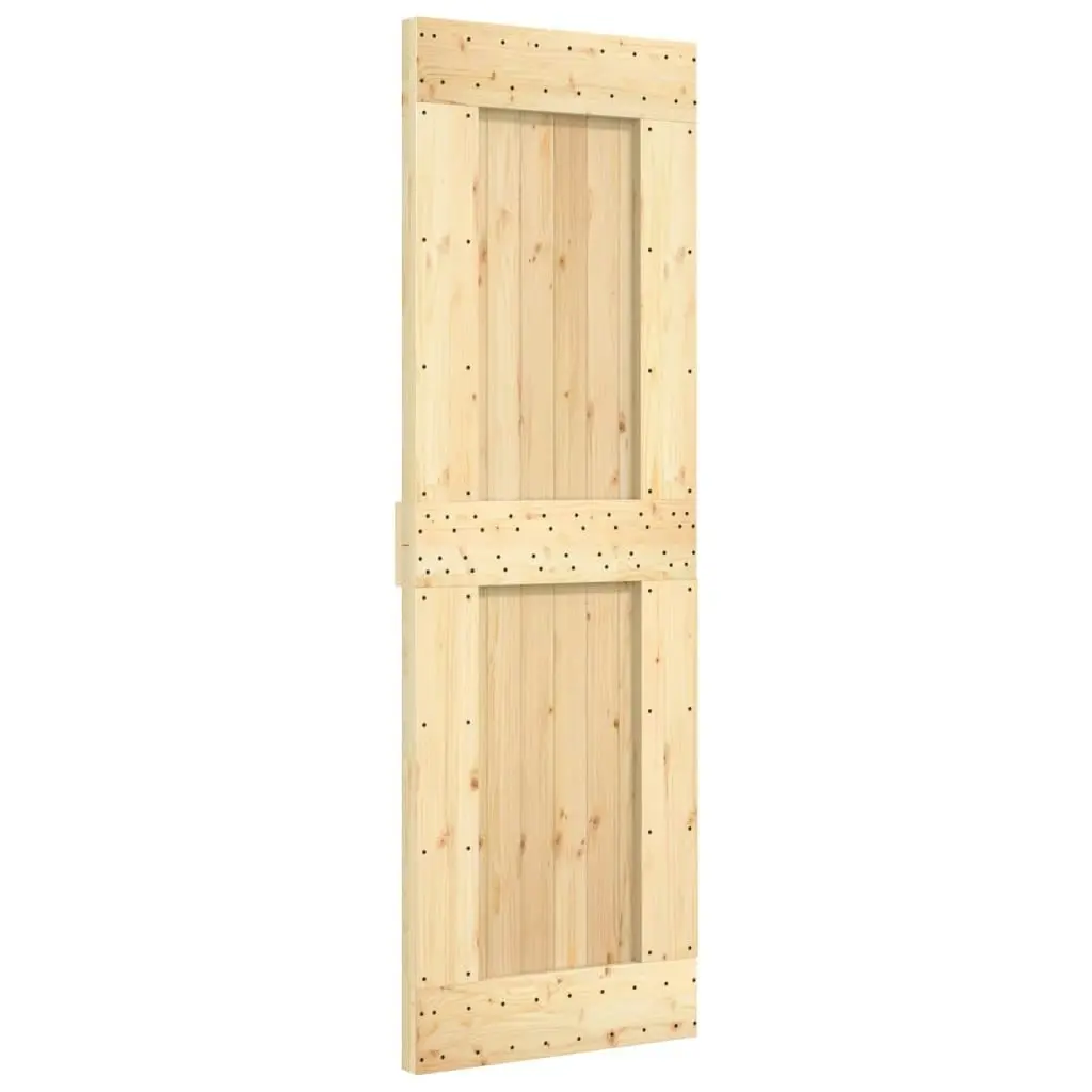 Sliding Door with Hardware Set 70x210 cm Solid Wood Pine 3203128