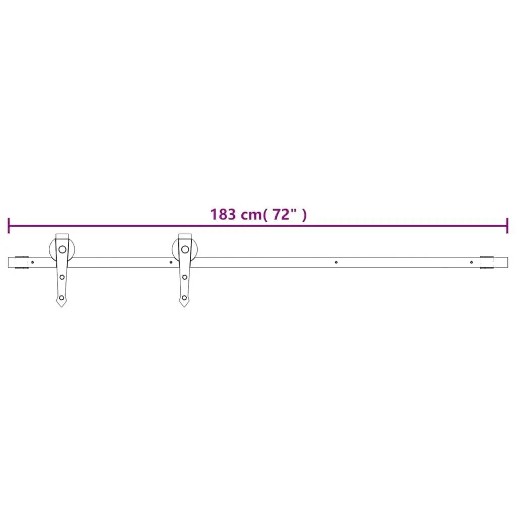 Sliding Door with Hardware Set 70x210 cm Solid Wood Pine 3203207