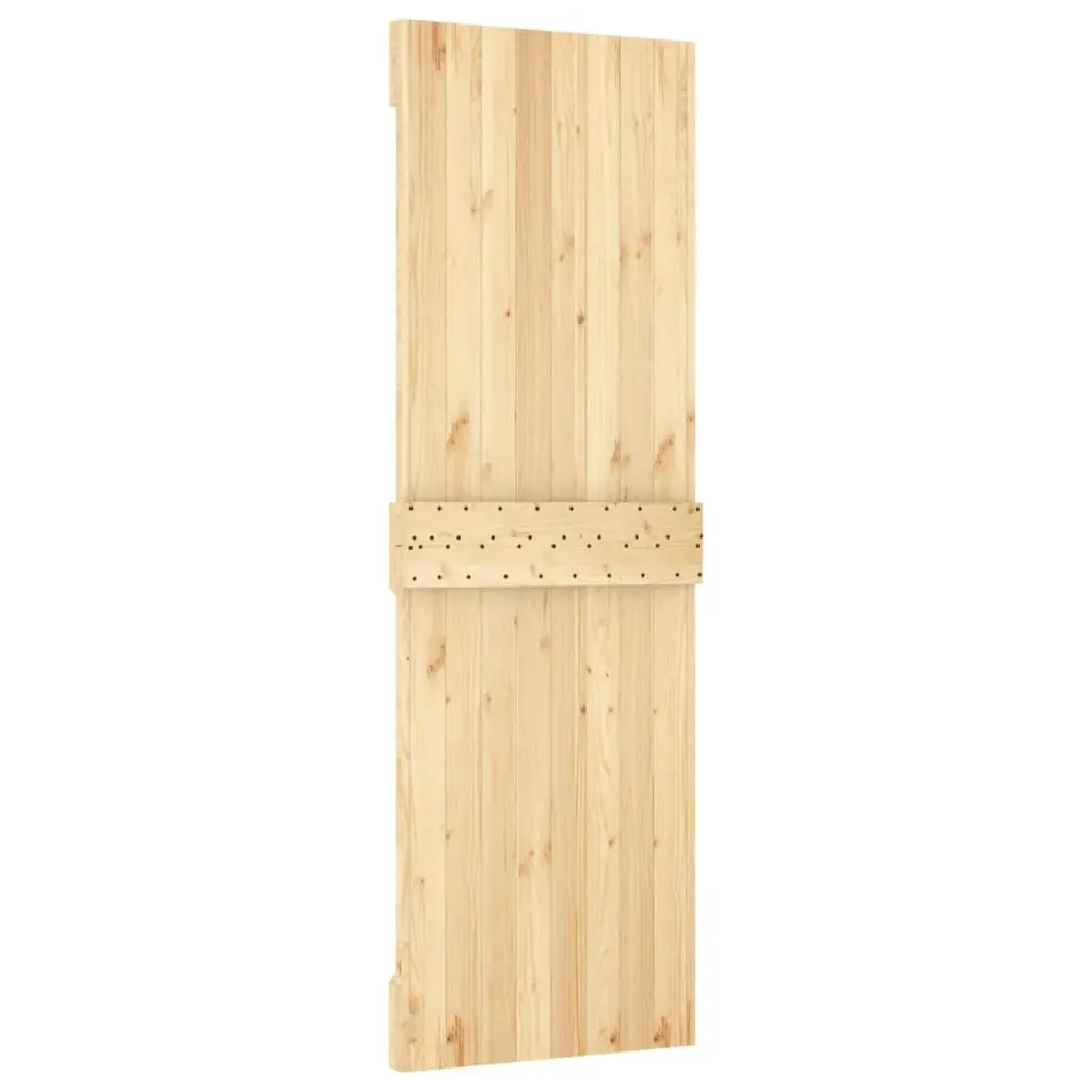 Sliding Door with Hardware Set 70x210 cm Solid Wood Pine 3203207