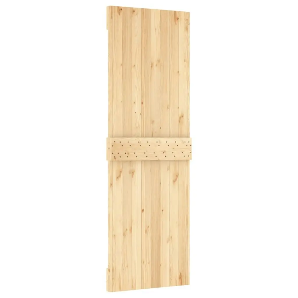 Sliding Door with Hardware Set 70x210 cm Solid Wood Pine 3203215