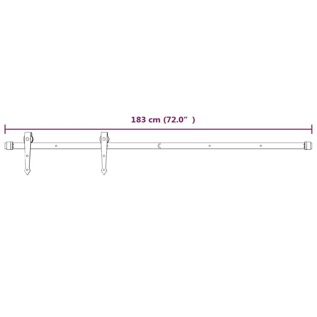 Sliding Door with Hardware Set 70x210 cm Solid Wood Pine 3203215