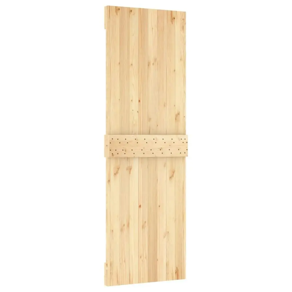 Sliding Door with Hardware Set 70x210 cm Solid Wood Pine 3203199