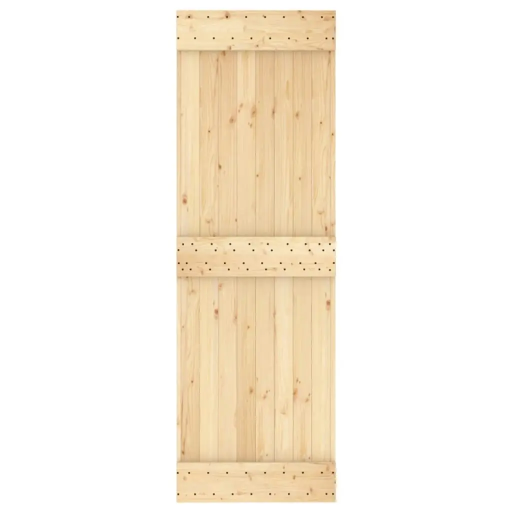 Sliding Door with Hardware Set 70x210 cm Solid Wood Pine 3203199