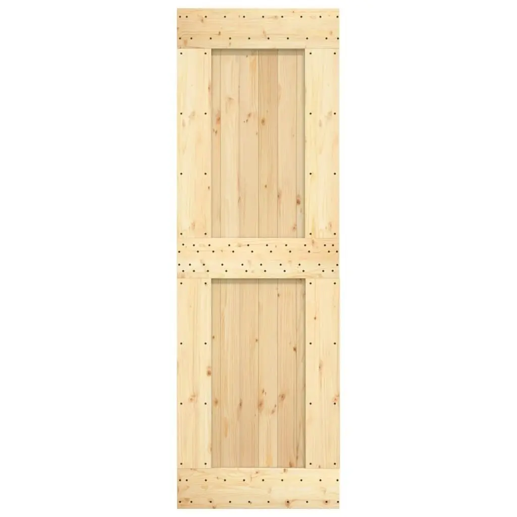 Sliding Door with Hardware Set 70x210 cm Solid Wood Pine 3203203