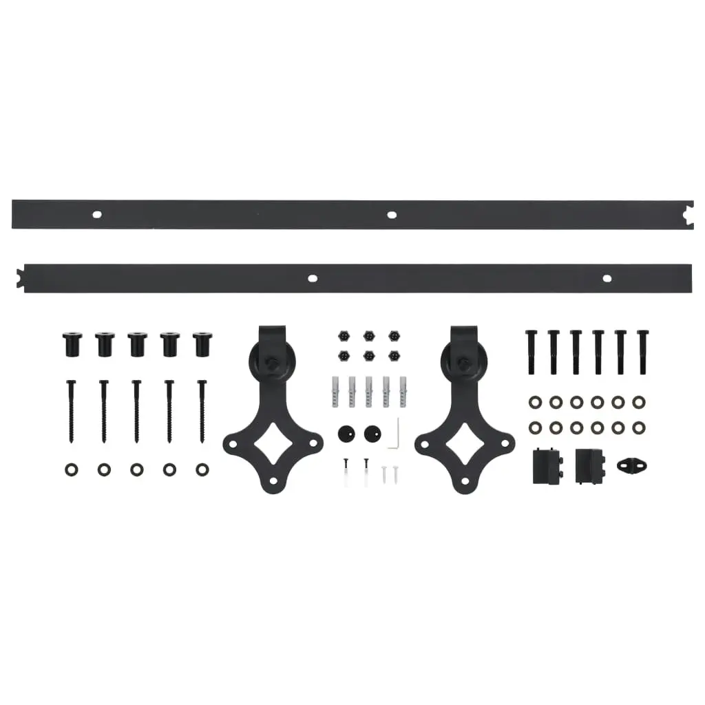 Sliding Door with Hardware Set 80x210 cm Solid Wood Pine 3203133