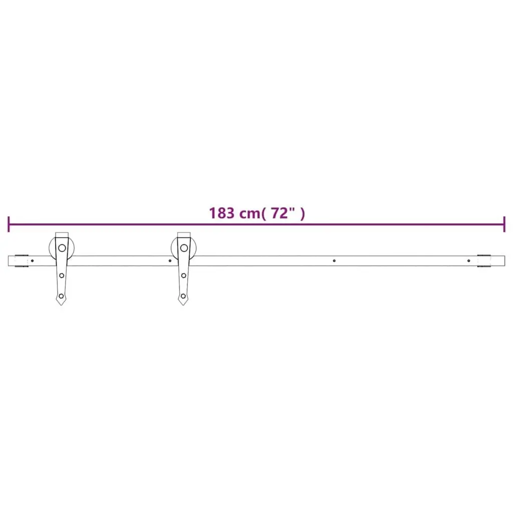 Sliding Door with Hardware Set 80x210 cm Solid Wood Pine 3203204