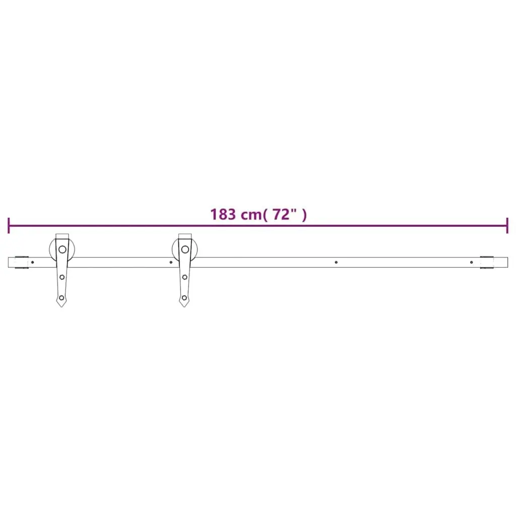 Sliding Door with Hardware Set 80x210 cm Solid Wood Pine 3203208