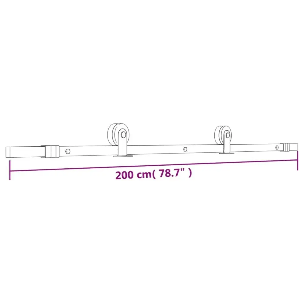 Sliding Door with Hardware Set 85x210 cm Solid Wood Pine 3203072