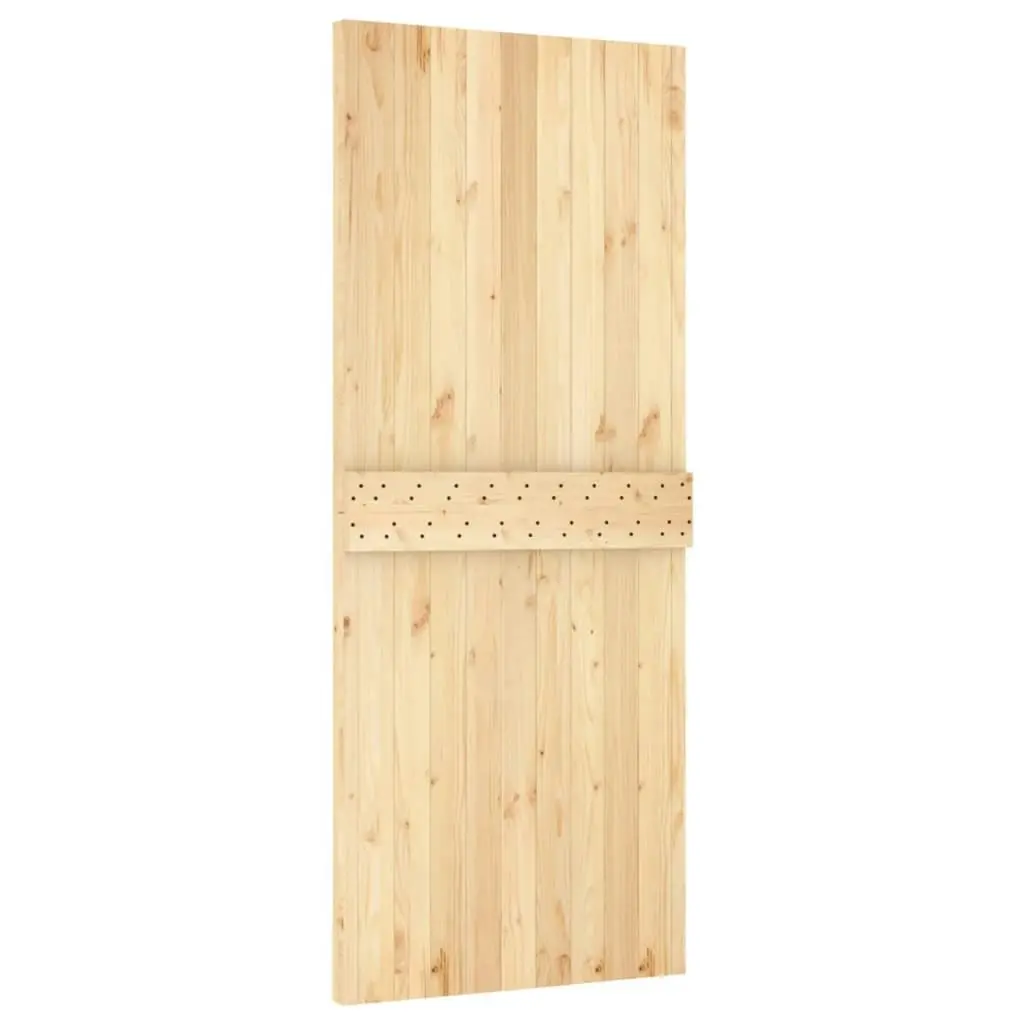 Sliding Door with Hardware Set 85x210 cm Solid Wood Pine 3203092