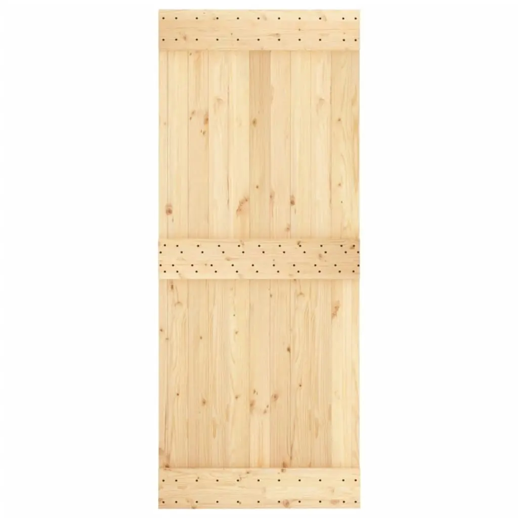 Sliding Door with Hardware Set 85x210 cm Solid Wood Pine 3203088