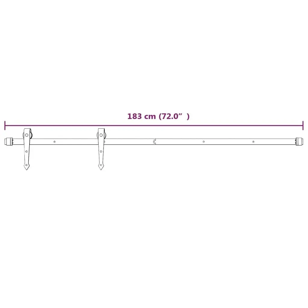 Sliding Door with Hardware Set 85x210 cm Solid Wood Pine 3203217