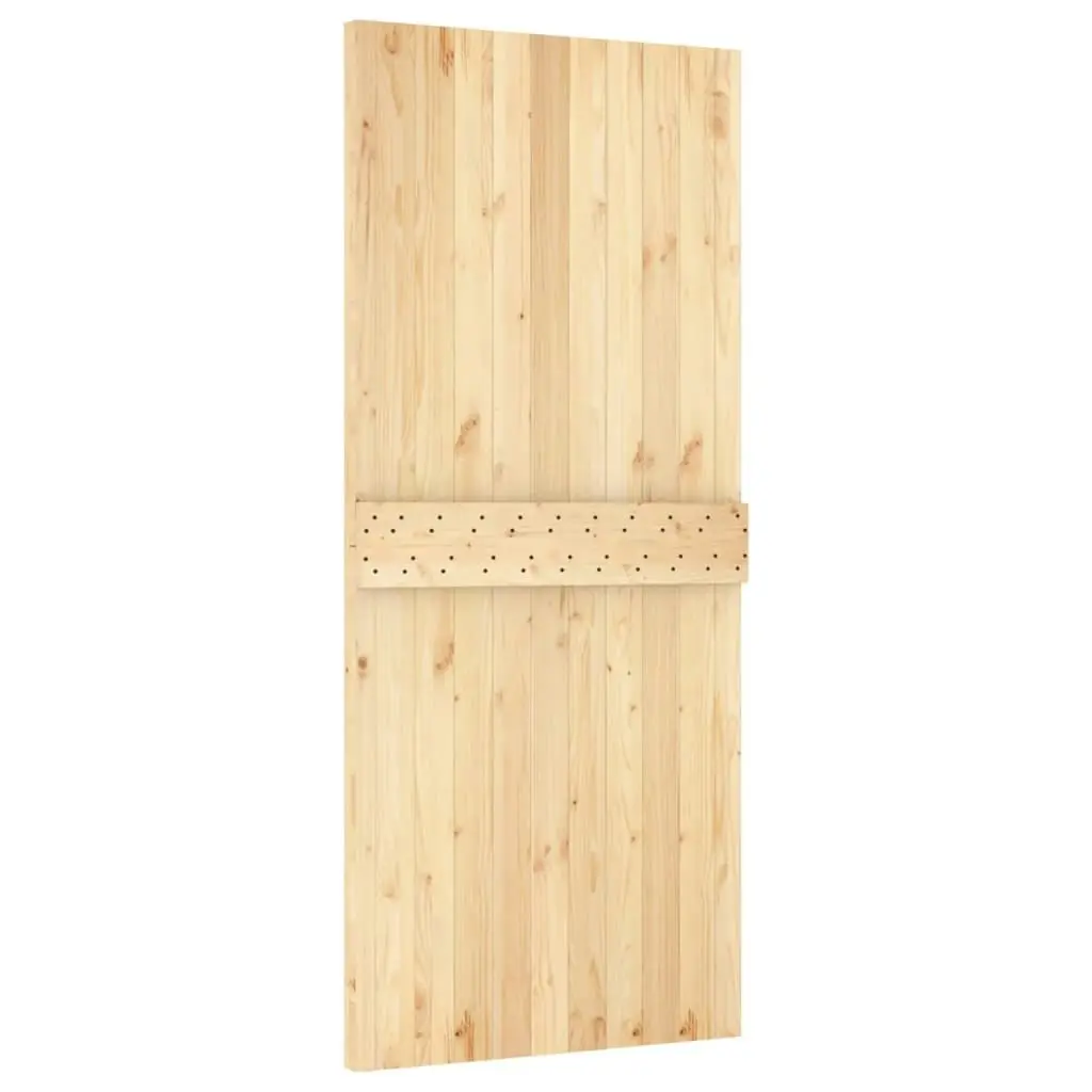 Sliding Door with Hardware Set 90x210 cm Solid Wood Pine 3203073