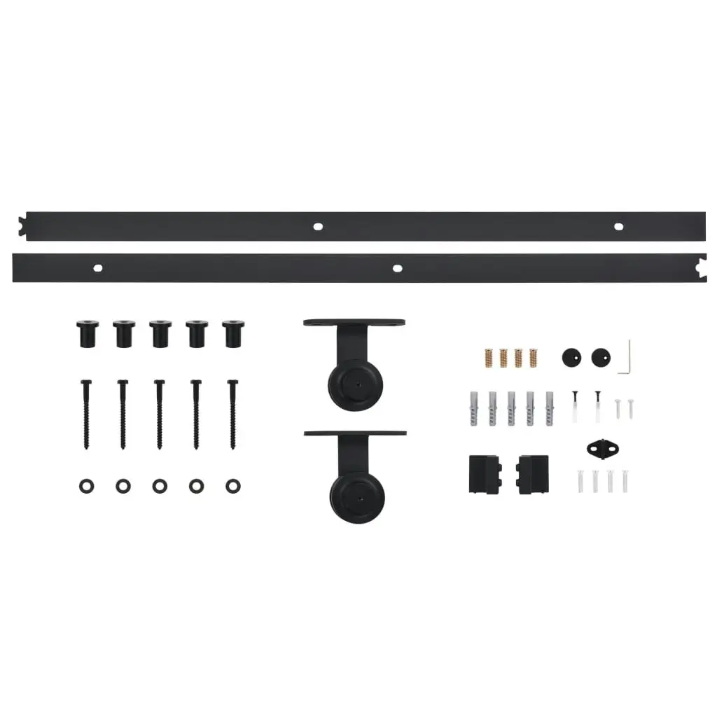 Sliding Door with Hardware Set ESG Glass&Aluminium 90x205 cm 3081958