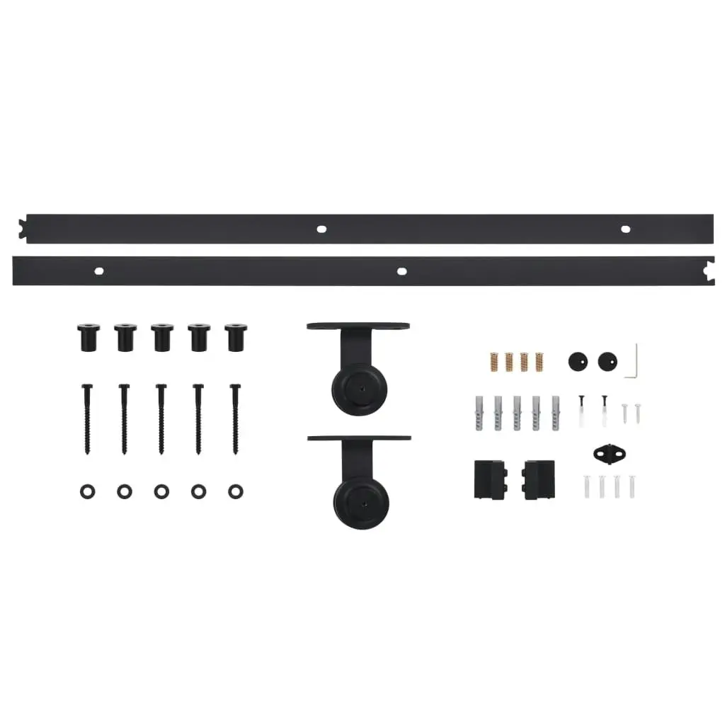 Sliding Door with Hardware Set ESG Glass&Aluminium 90x205 cm 3081947