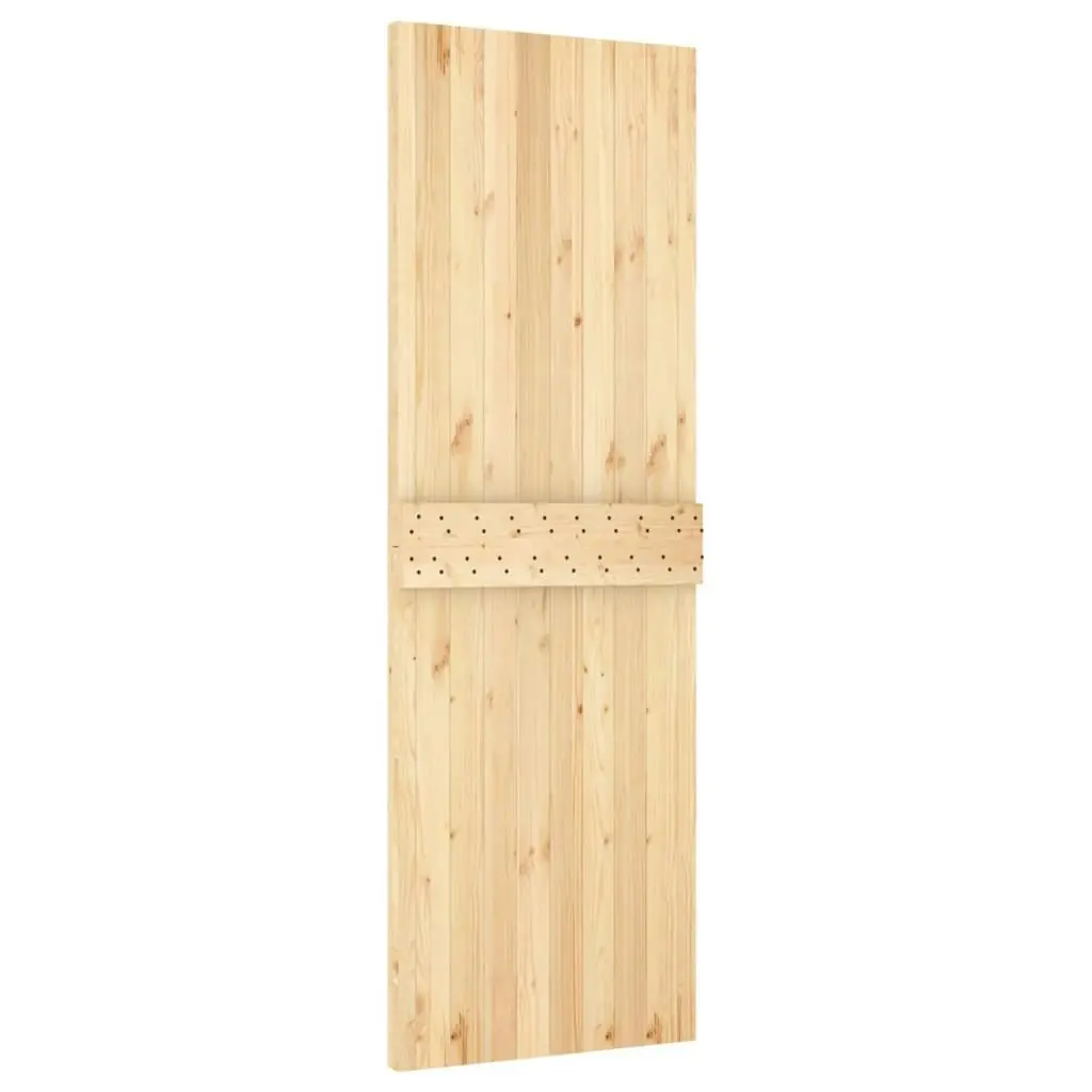 Sliding Door with Hardware Set 70x210 cm Solid Wood Pine 3202992