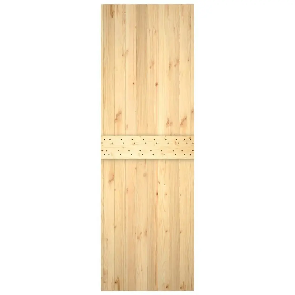 Sliding Door with Hardware Set 70x210 cm Solid Wood Pine 3203032