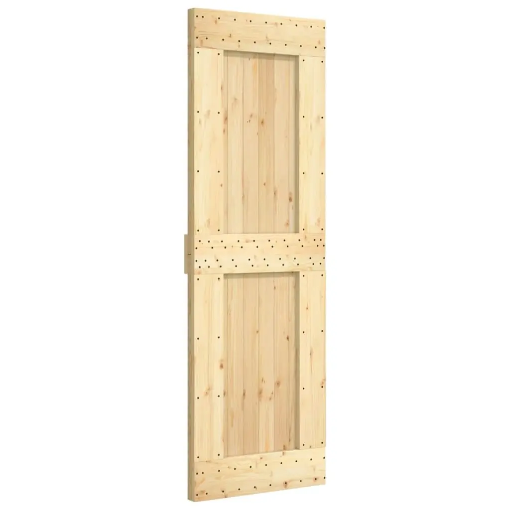 Sliding Door with Hardware Set 70x210 cm Solid Wood Pine 3203032