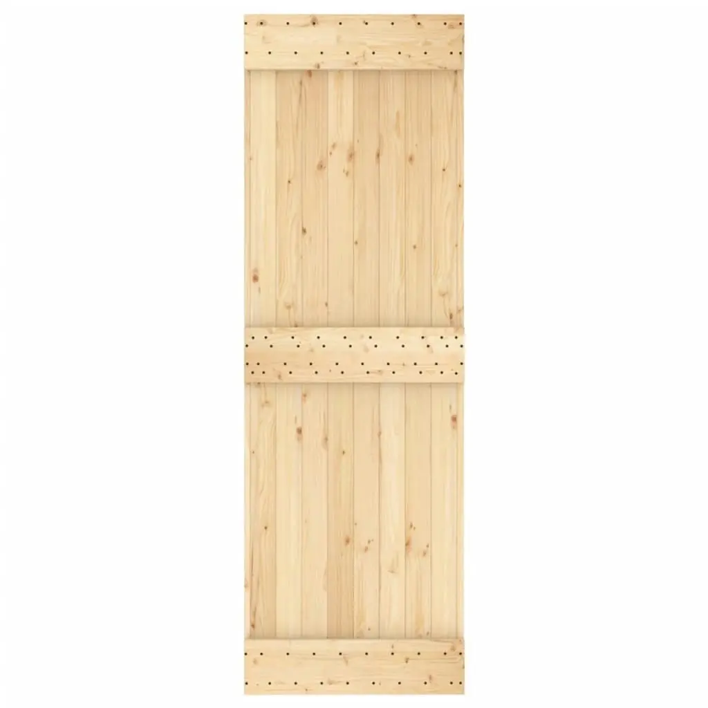 Sliding Door with Hardware Set 70x210 cm Solid Wood Pine 3202971