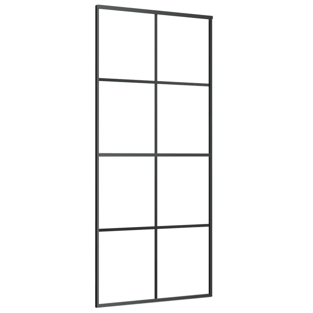 Sliding Door with Hardware Set 90x205 cm ESG Glass&Aluminium 3152141