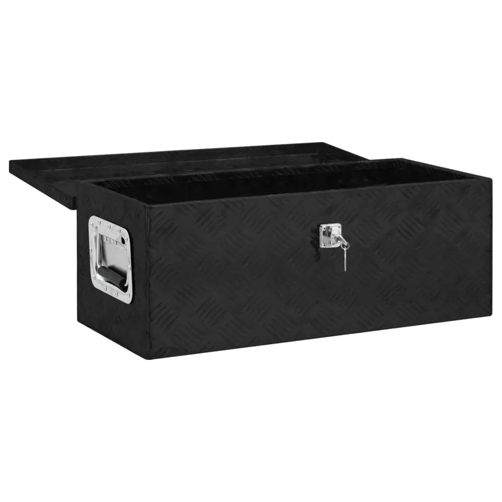 Storage Box Black 70x31x27 cm Aluminium 152251