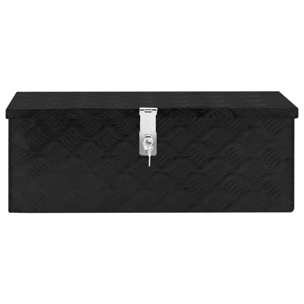 Storage Box Black 70x31x27 cm Aluminium 152251