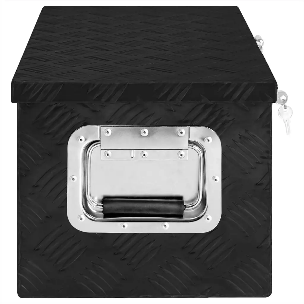 Storage Box Black 70x31x27 cm Aluminium 152251