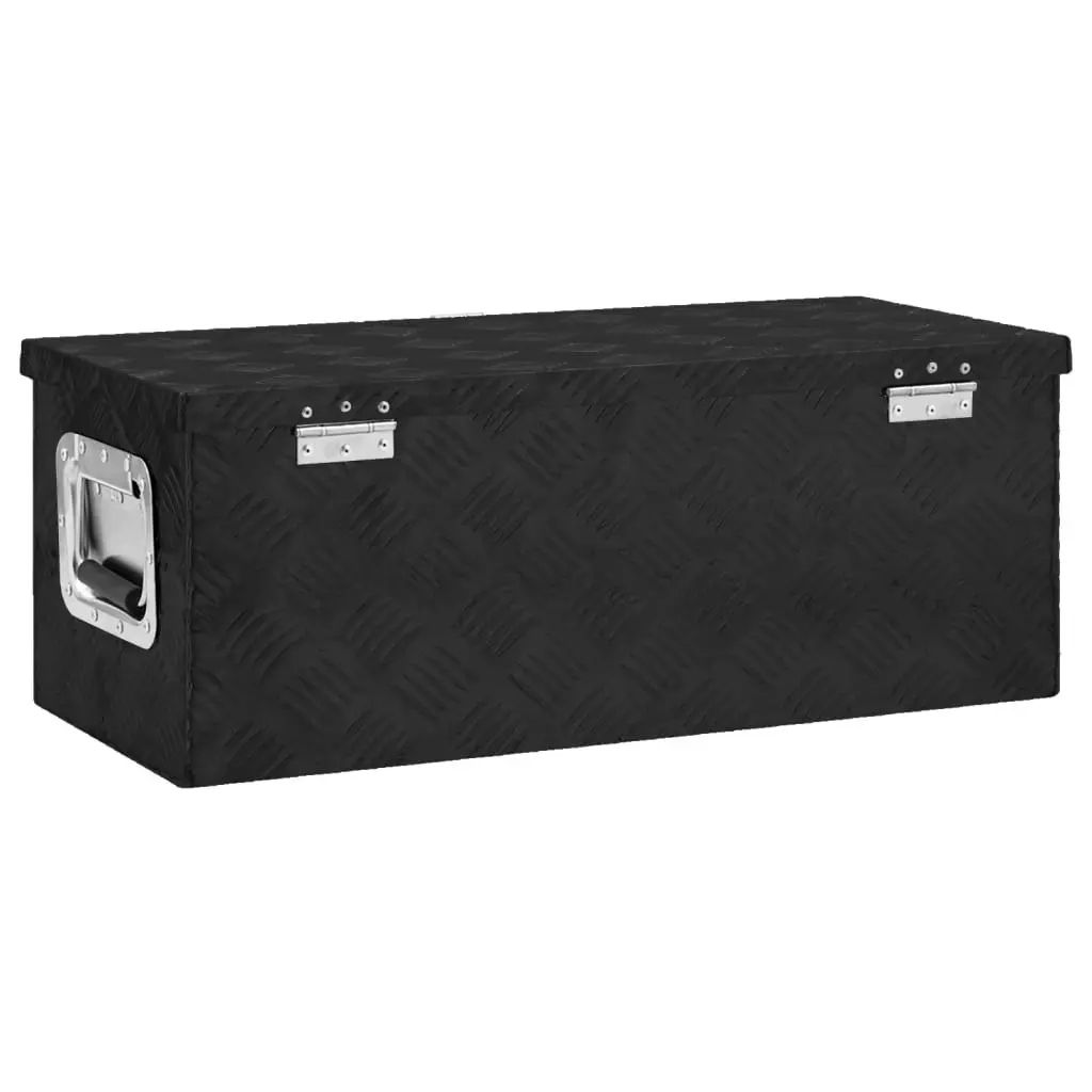 Storage Box Black 70x31x27 cm Aluminium 152251