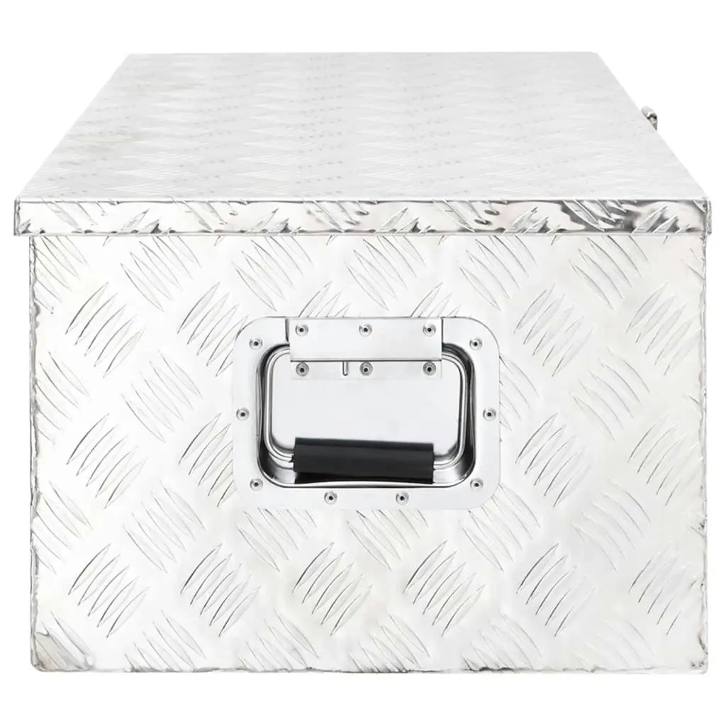 Storage Box Silver 90x47x33.5 cm Aluminium 152254