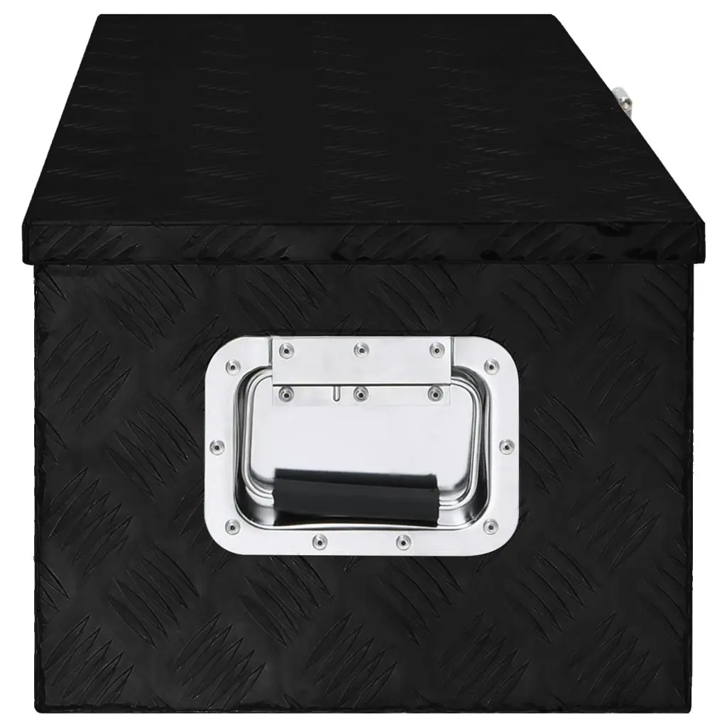 Storage Box Black 80x39x30 cm Aluminium 152253