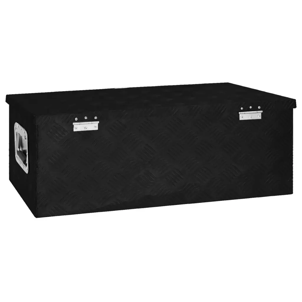 Storage Box Black 80x39x30 cm Aluminium 152253