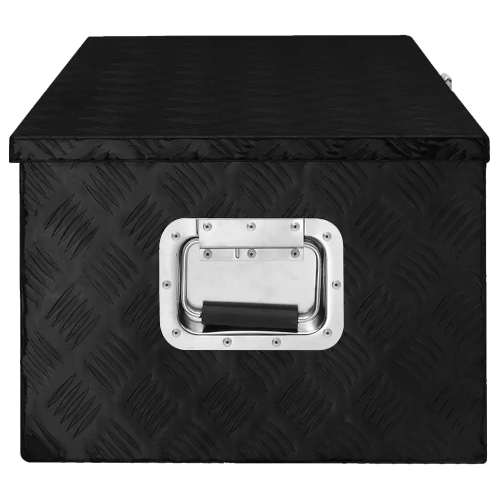 Storage Box Black 90x47x33.5 cm Aluminium 152255