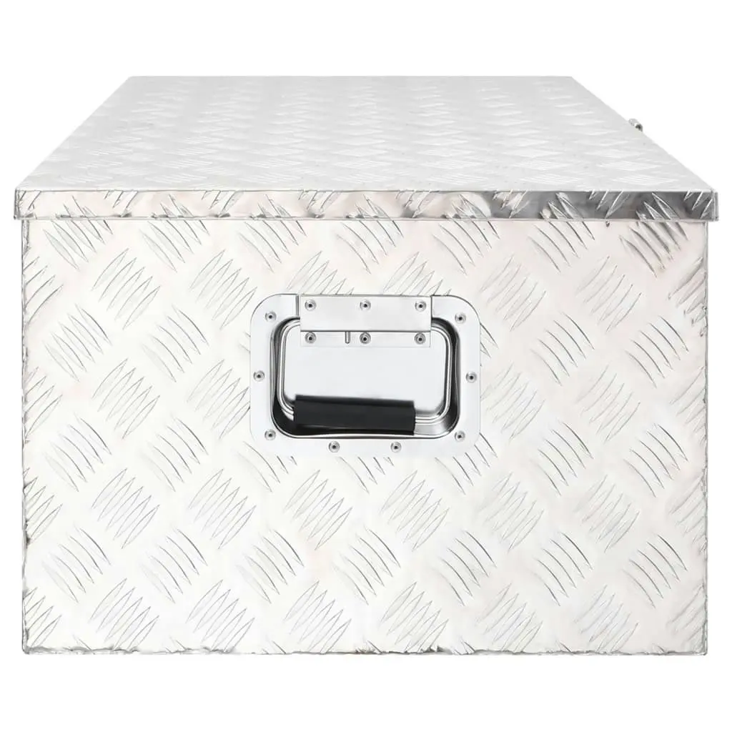 Storage Box Silver 100x55x37 cm Aluminium 152256