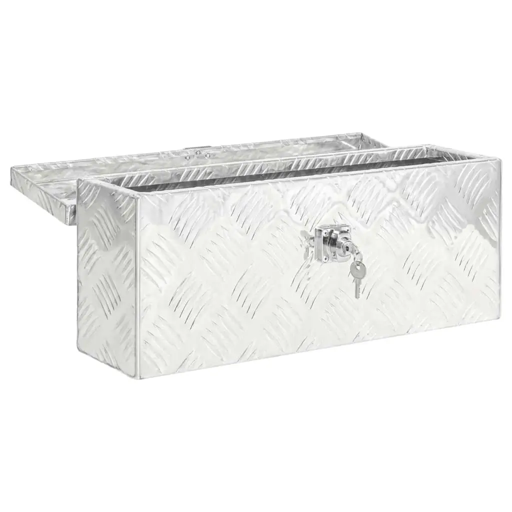 Storage Box Silver 50x15x20.5 cm Aluminium 152246