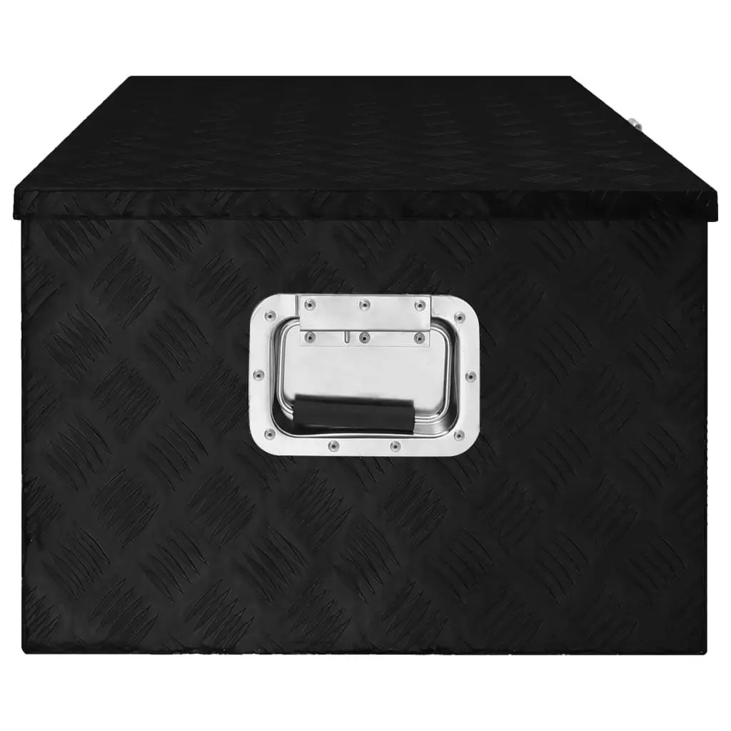 Storage Box Black 100x55x37 cm Aluminium 152257