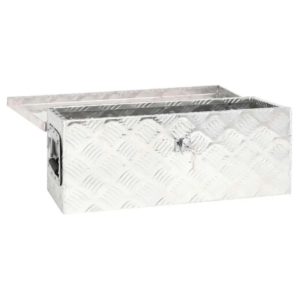 Storage Box Silver 60x23.5x23 cm Aluminium 152248