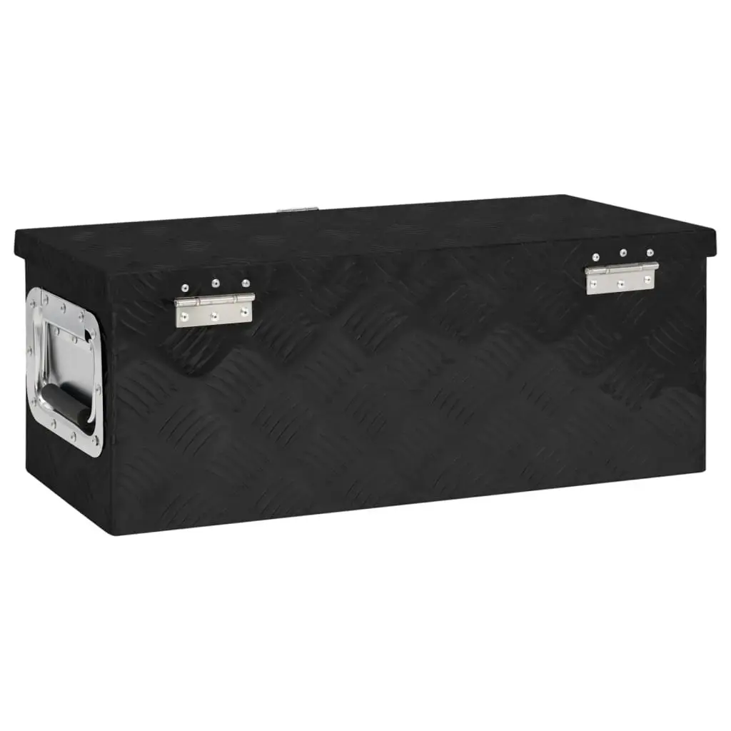 Storage Box Black 60x23.5x23 cm Aluminium 152249