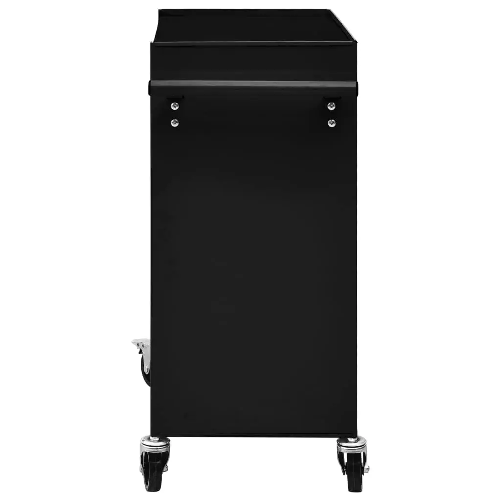 Tool Trolley with 4 Drawers Steel Black 147189