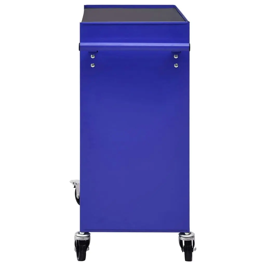 Tool Trolley with 4 Drawers Steel Blue 147188