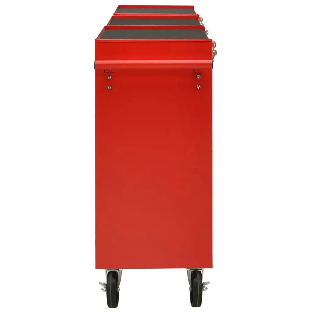 Tool Trolley with 21 Drawers Steel Red 3056738